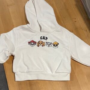 GAP Kids White Hoodie with paw patrol Cartoon Characters.